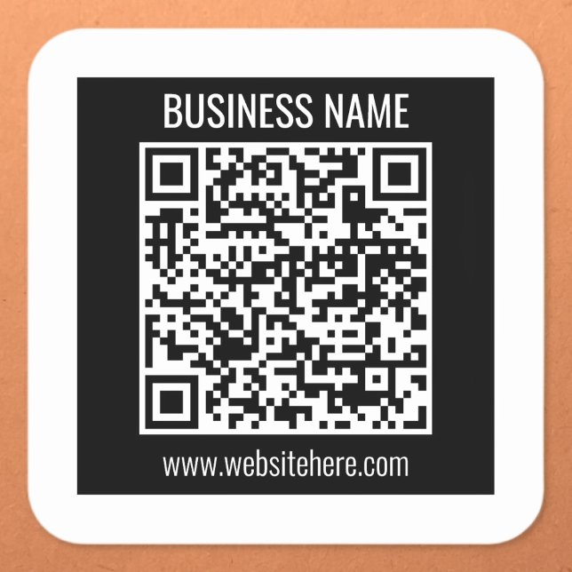 Adesivo Quadrado Criar um código de QR moderno instantaneamente (Criador carregado)