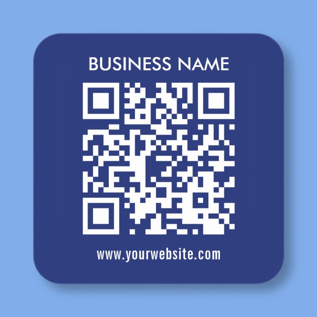 Adesivo Quadrado Criar um código QR instantaneamente design simples (Criador carregado)