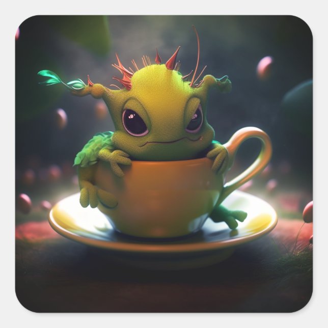 Adesivo Quadrado Criatura Pequena (Frente)