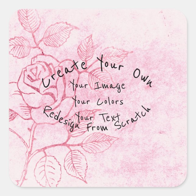 Adesivo Quadrado Crie o Seu Personalizado (Frente)