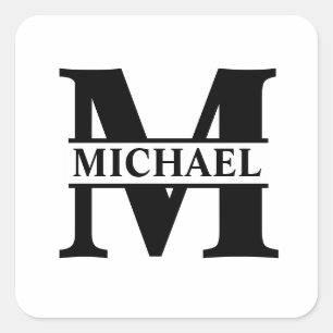 Adesivo Quadrado Crie o seu próprio monograma