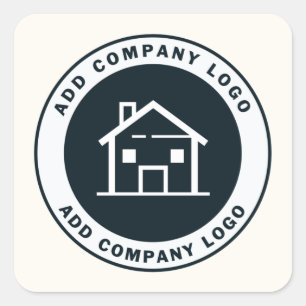 Adesivo Quadrado Crie seu escritório personalizado de logotipos da