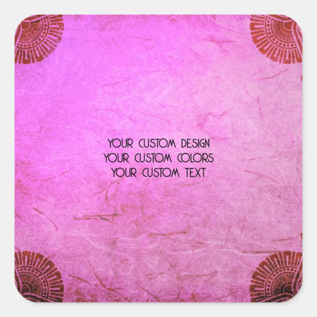 Adesivo Quadrado Crie seu personalizado personalizado (Frente)