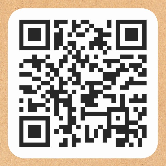 Adesivo Quadrado Crie seu próprio endereço de site de código QR per (Create Your Own Custom QR Code Website Address URL Square Sticker)