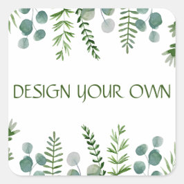 Adesivo Quadrado Crie seu próprio floral