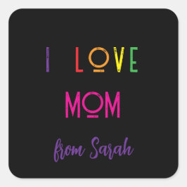 Adesivo Quadrado Crie seu próprio presente fotográfico no dia da mã