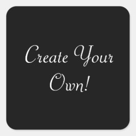 Adesivo Quadrado Crie seu próprio preto