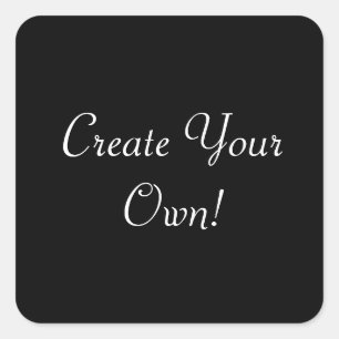 Adesivo Quadrado Crie seu próprio preto