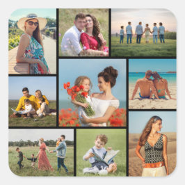 Adesivo Quadrado Crie Sua Própria Colagem de 9 Fotos