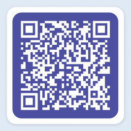 Adesivo Quadrado Crie um código QR escaneável | Azul escuro editáve