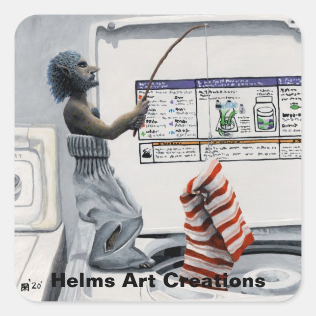 Adesivo Quadrado Crime de Pesca Criminal Fantasia (Frente)