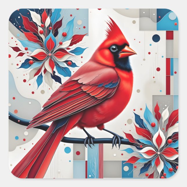 Adesivo Quadrado Crimson Harmony (Frente)