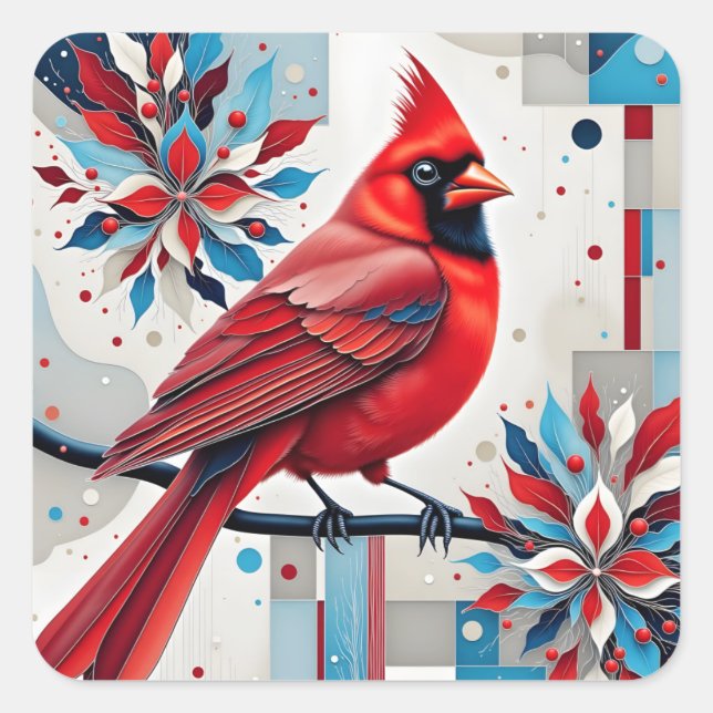 Adesivo Quadrado Crimson Harmony (Frente)