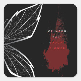Adesivo Quadrado Crimson Rain Sight Flower (eng)