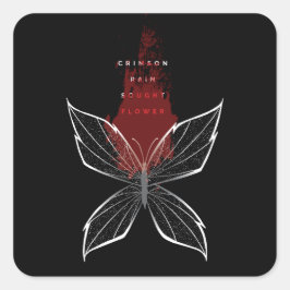 Adesivo Quadrado Crimson Rain Sight Flower (eng)