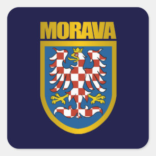 Adesivo Quadrado Crista de Morava (Moravia)
