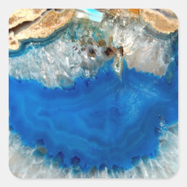 Adesivo Quadrado cristal azul (Frente)