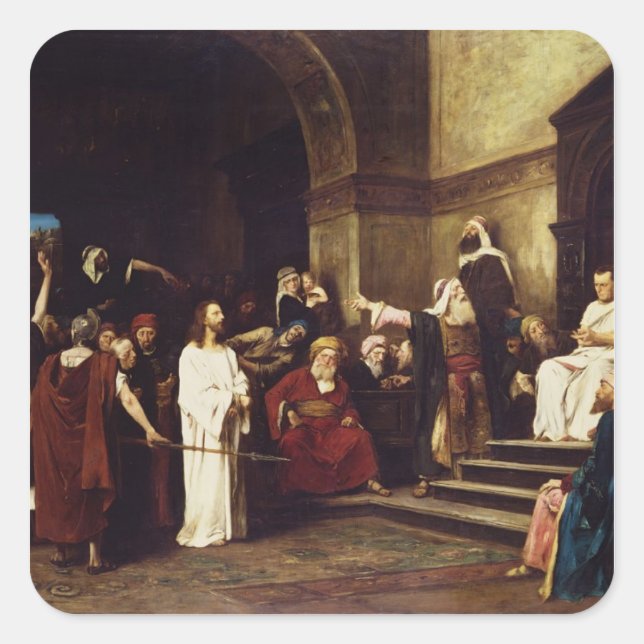 Adesivo Quadrado Cristo antes de pilotar (Frente)