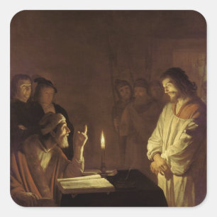 Adesivo Quadrado Cristo antes do padre alto, 1617