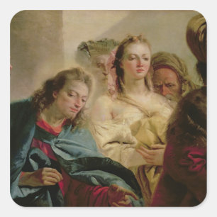 Adesivo Quadrado Cristo e Adulteress, 1751 (óleo na canvas)
