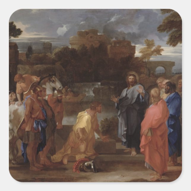Adesivo Quadrado Cristo e Centurião (Frente)