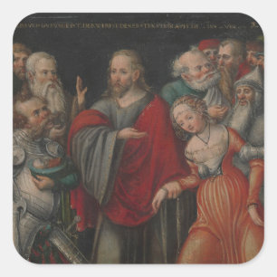 Adesivo Quadrado Cristo e o Adulteress