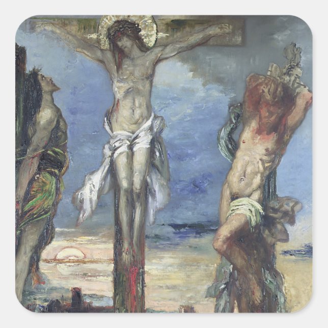 Adesivo Quadrado Cristo entre os Dois Ladrões, c.1870 (Frente)