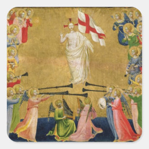 Adesivo Quadrado Cristo glorificado na corte do céu, 1423-24