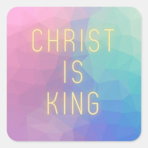 Adesivo Quadrado Cristo Moderno é King Stickers
