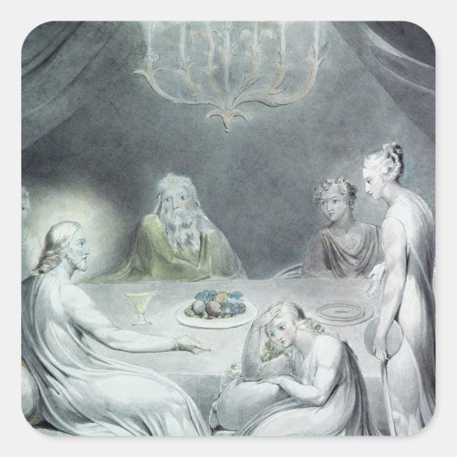 Adesivo Quadrado Cristo na Casa de Martha e Maria (Frente)