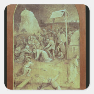 Adesivo Quadrado Cristo na estrada ao calvário