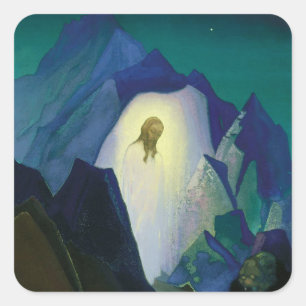 Adesivo Quadrado “Cristo no Deserto” por Nicholas Roerich