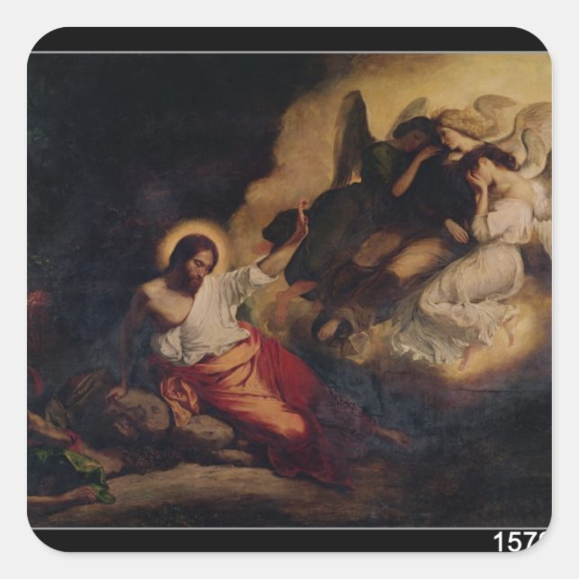 Adesivo Quadrado Cristo no Jardim das Azeitonas, 1827 (Frente)