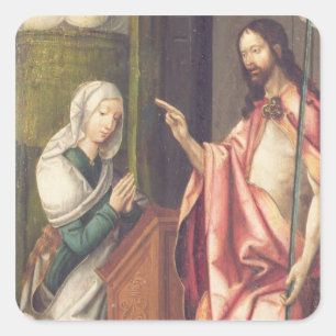Adesivo Quadrado Cristo o redentor que abençoa uma mulher (painel)