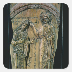 Adesivo Quadrado Cristo que coroa o imperador Constantim VII