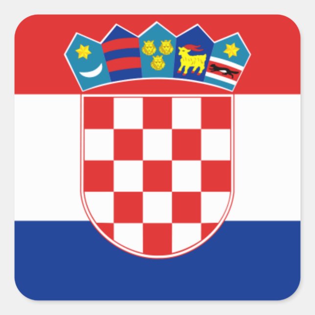 Adesivo Quadrado croácia (Frente)