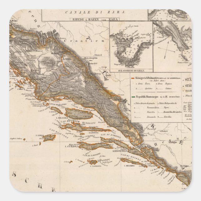 Adesivo Quadrado Croácia (Frente)