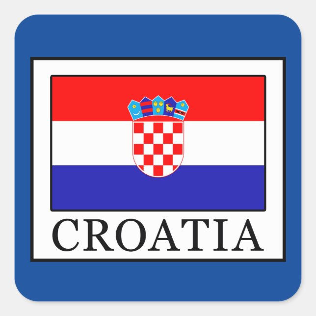 Adesivo Quadrado Croácia (Frente)