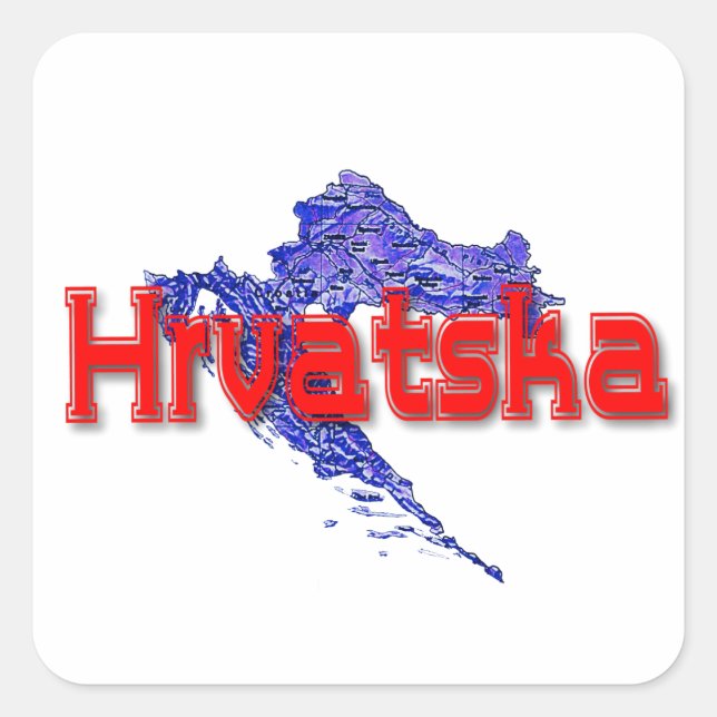 Adesivo Quadrado Croácia (Frente)
