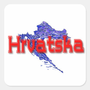 Adesivo Quadrado Croácia