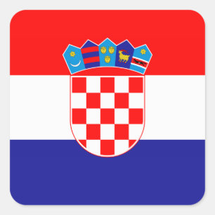 Adesivo Quadrado Croatia - bandeira nacional croata