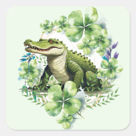 Adesivo Quadrado crocodilo