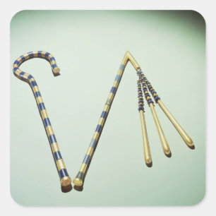 Adesivo Quadrado Crook e flail, do Tútankhamun