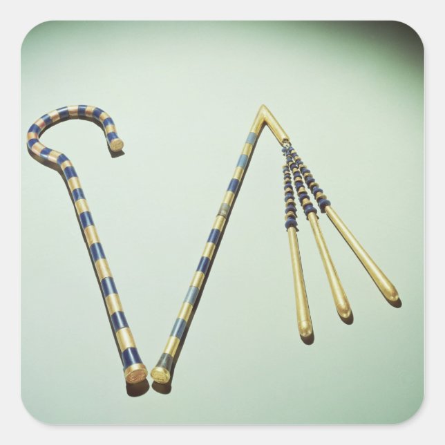Adesivo Quadrado Crook e flail, do Tútankhamun (Frente)