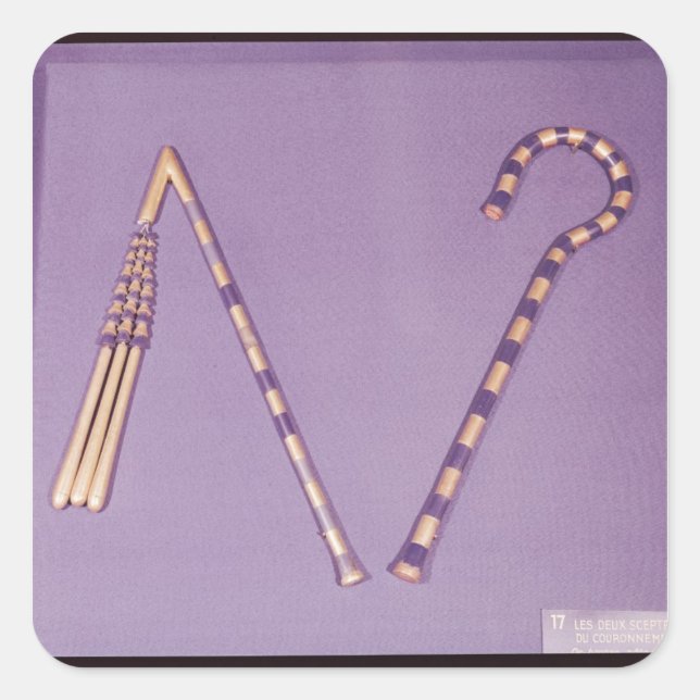 Adesivo Quadrado Crook e flail, do Tútankhamun (Frente)