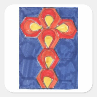 Adesivo Quadrado Cross Motif Glossy Padrões