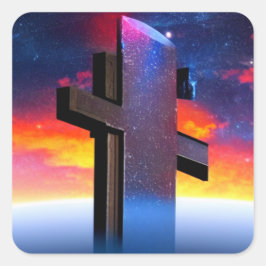 Adesivo Quadrado Cross Obelisk Sticker