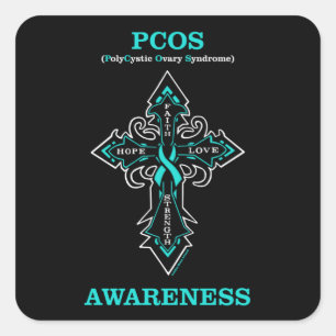 Adesivo Quadrado Cross/Warrior...PCOS Praça Sticker