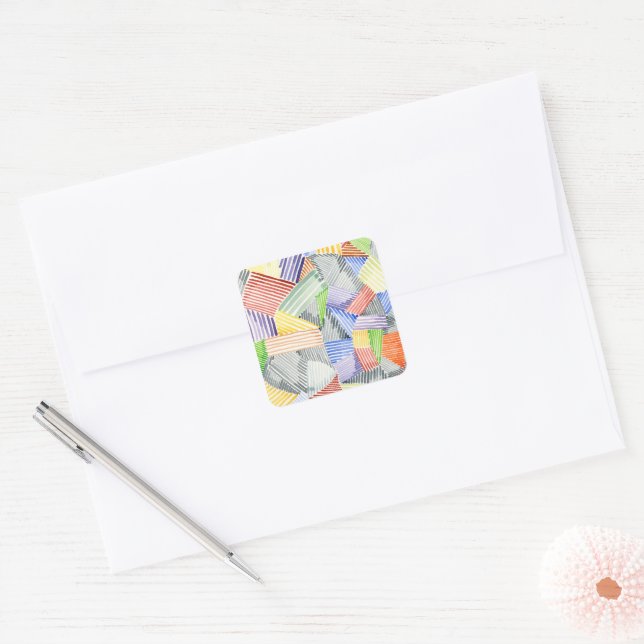 Adesivo Quadrado Crosshatch Quilt I (Envelope)