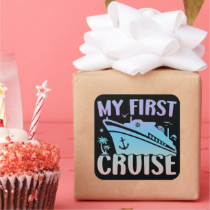 Adesivo Quadrado Cruise My First Cruise 2025 Family Vacation Cruise